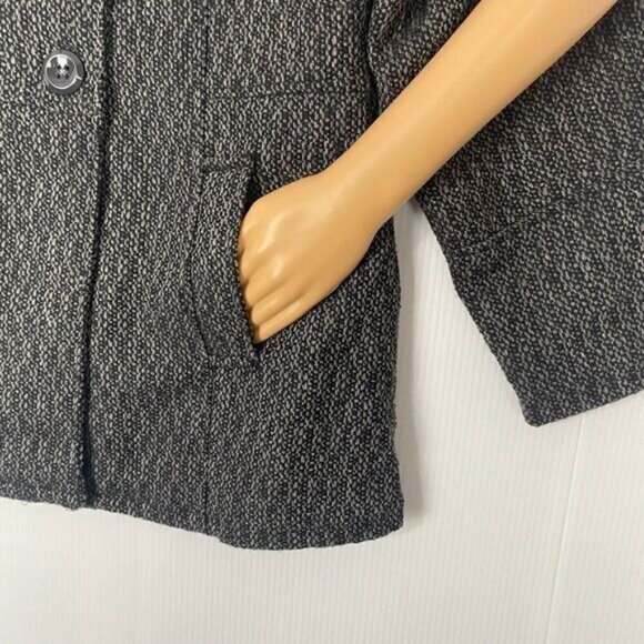 Women therapy by Lane Crawford Size 3X Gray Coat Collar Big Buttons Pockets Wool - Picture 12 of 15